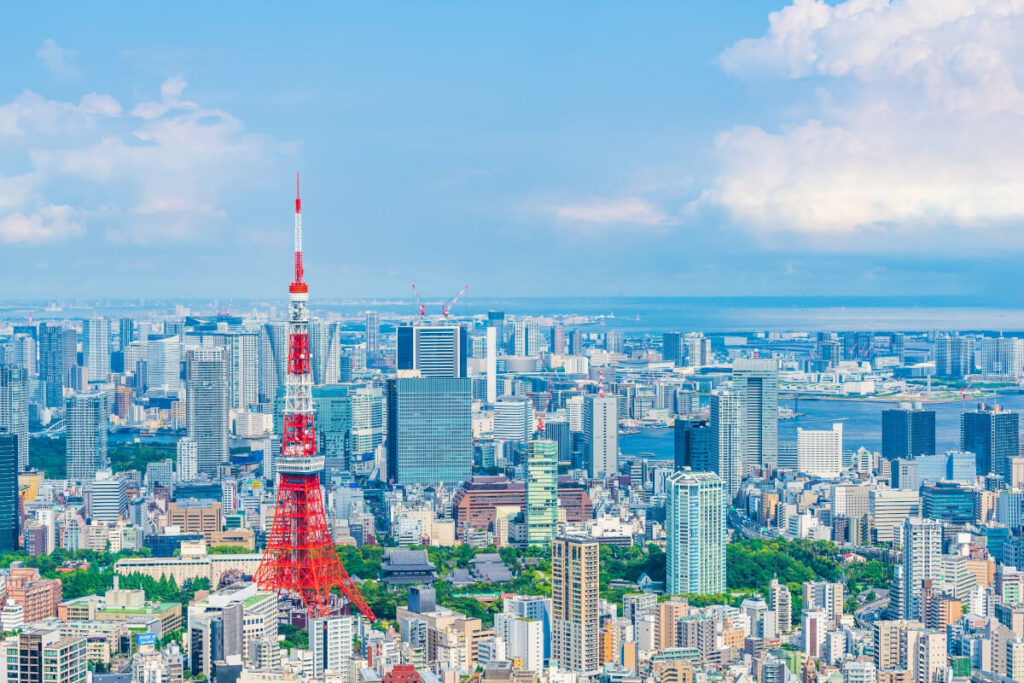 東京タワーが見える街並み